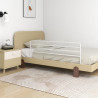 Barandilla de seguridad cama niño blanco hierro (76-137)x55 cm 1