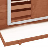 Gallinero madera maciza de abeto moca y blanco 152x96x110 cm 5