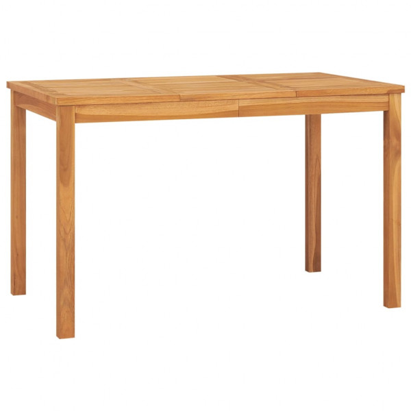 Mesa de comedor de jardín madera maciza de teca 120x70x77 cm D