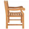 Banco de jardín de madera maciza de teca 114 cm 4