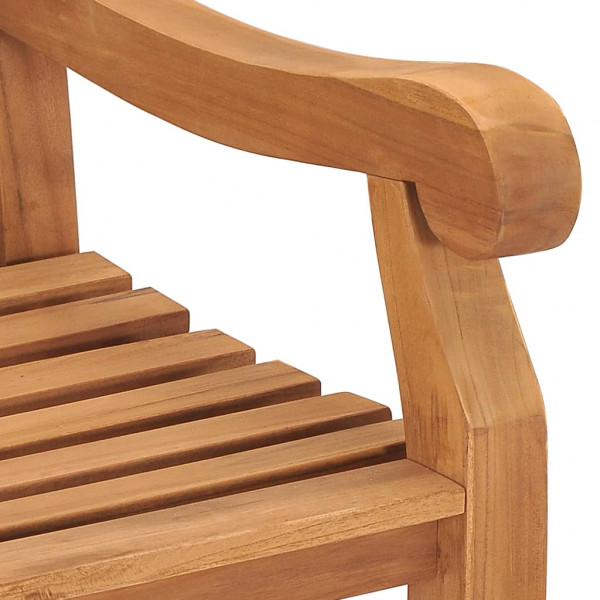 Banco de jardín de madera maciza de teca 228 cm M 5