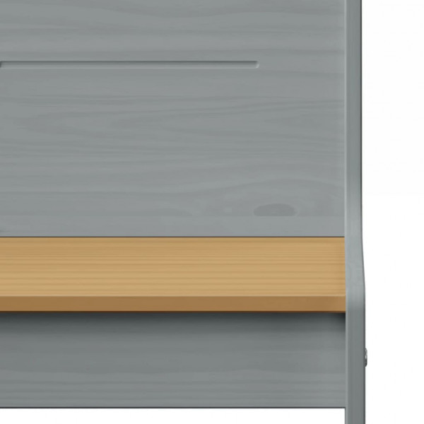 Banco de canto REINE 151cm pinho maciço castanho mel e cinzento M 4