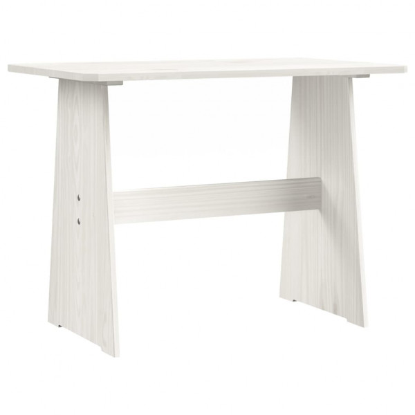 Mesa de comedor con banco de madera maciza de pino blanca M 3