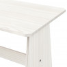 Mesa de comedor con banco de madera maciza de pino blanca 5