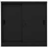 Armario de oficina con puerta corredera acero negro 90x40x90cm 2