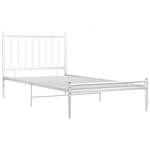 Estrutura de cama 100x200 cm metal branco M 3