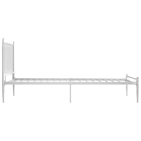 Estructura de cama de metal blanco 100x200 cm M 5
