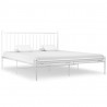 Estructura de cama de metal blanco 180x200 cm 2