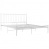 Estructura de cama de metal blanco 180x200 cm 3