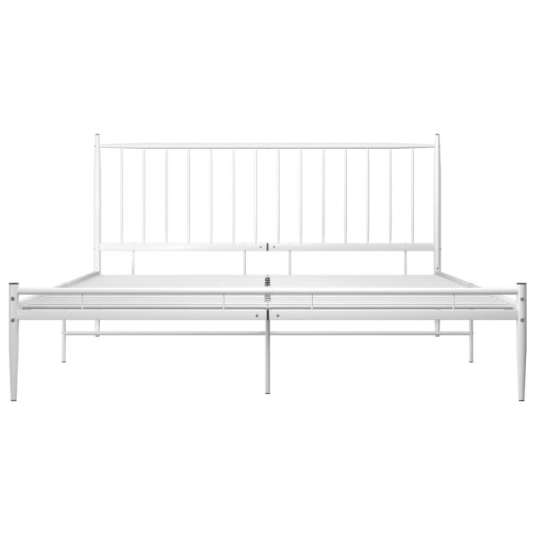 Estructura de cama de metal blanco 180x200 cm M 4