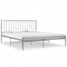 Estructura de cama de metal gris 180x200 cm 2