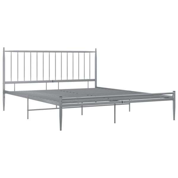 Estructura de cama de metal gris 180x200 cm M 3