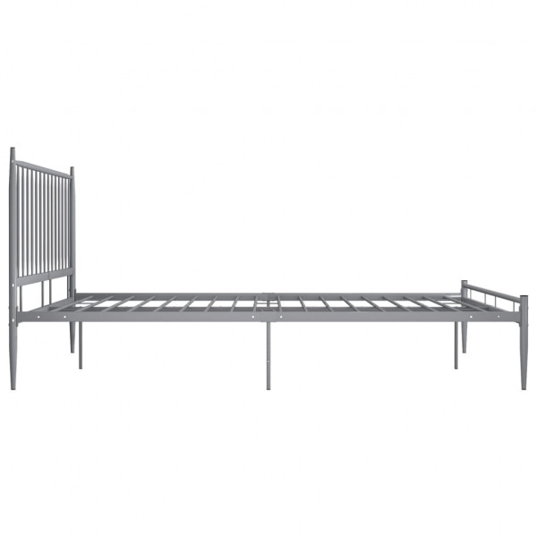 Estructura de cama de metal gris 180x200 cm M 5