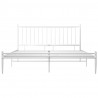 Estructura de cama de metal blanco 200x200 cm 4