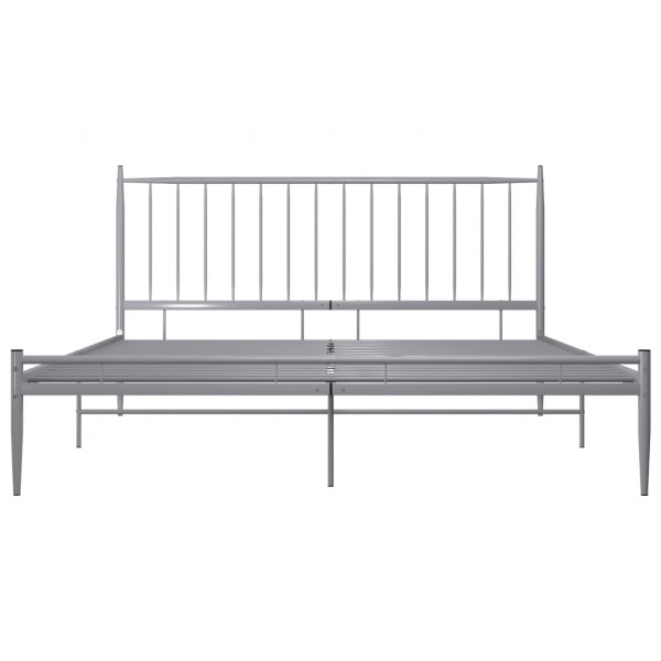 Estructura de cama de metal gris 200x200 cm M 4