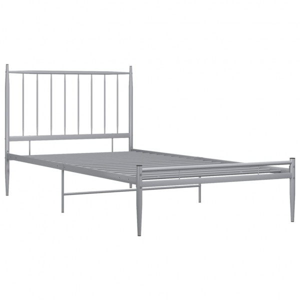 Estrutura de cama 100x200 cm metal cinzento M 3