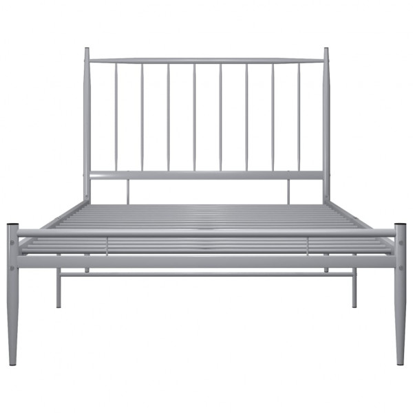 Estructura de cama de metal gris 100x200 cm M 4