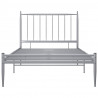 Estructura de cama de metal gris 100x200 cm 4