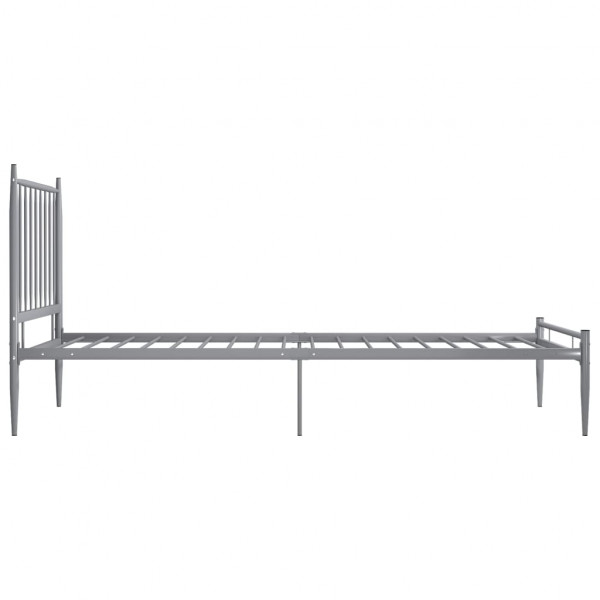 Estructura de cama de metal gris 100x200 cm M 5