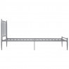 Estructura de cama de metal gris 100x200 cm 5
