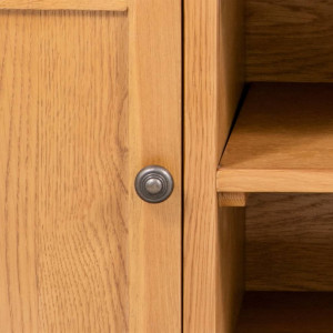 Mueble para el televisor madera maciza de roble 110x35x44 cm H