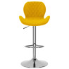 Bancos de bar 2 pcs veludo amarelo mostarda 4