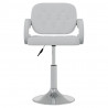 Cadeiras de jantar giratórias 2 pcs couro artificial branco 4