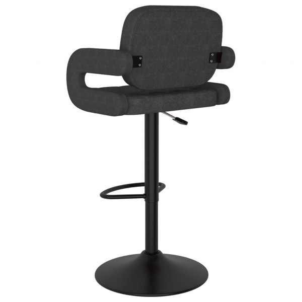 Bancos de bar 2 pcs tecido cinzento-escuro M 5