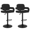 Bancos de bar 2 pcs tecido preto 2
