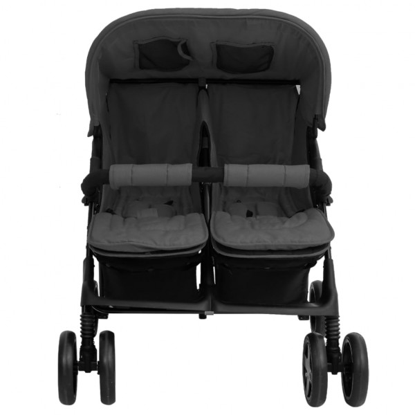Carrito para gemelos de acero gris oscuro M 5