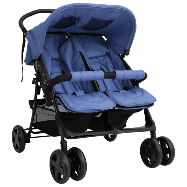Carrito para gemelos de acero azul marino D