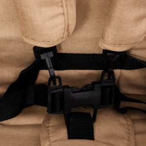 Carrinho de bebé para gémeos aço cinzento-acastanhado H