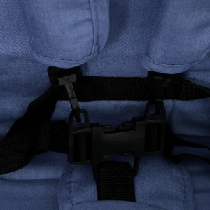 Carrito para gemelos tandem de acero azul marino H