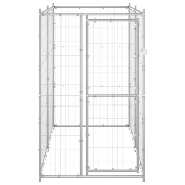 Perrera de exterior de acero galvanizado 110x220x180 cm M 2