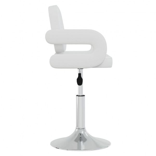 Sillas de comedor giratorias 4 unidades cuero sintético blanco M 5