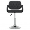 Sillas comedor giratorias 4 unidades cuero sintético negro 4