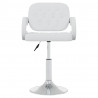Sillas de comedor giratorias 6 uds de cuero sintético blanco 4