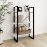 Estante com 3 prateleiras 80x30x105 cm pinho maciço branco 1