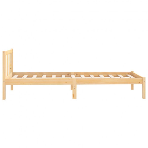 Estructura de cama de madera maciza de pino 100x200 cm M 5