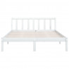 Estructura de cama madera maciza de pino blanca 150x200 cm 4