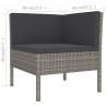 Set de muebles de jardín 12 pzas y cojines ratán sintético gris 5