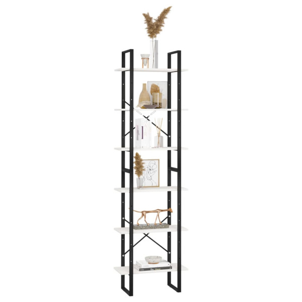 Estantería de madera maciza pino blanca 60x30x210 cm M 5