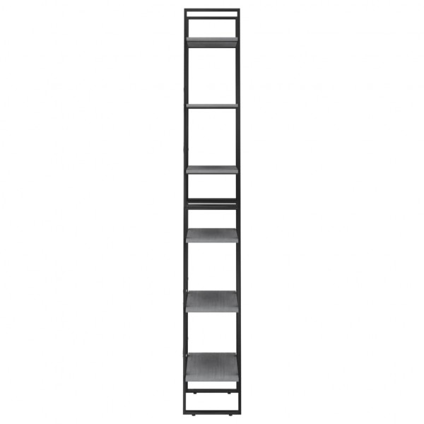 Estantería de madera maciza pino gris 60x30x210 cm M 4