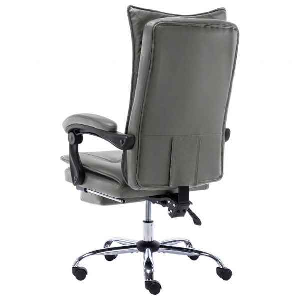 Silla de oficina de cuero sintético gris antracita M 4