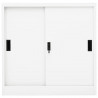 Armario de oficina con puerta corredera acero blanco 90x40x90cm 2