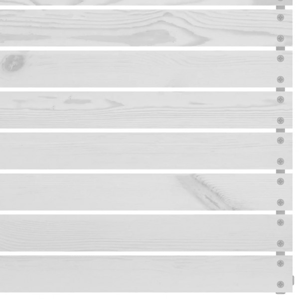 7 pcs conjunto lounge de jardim pinho maciço branco M 5