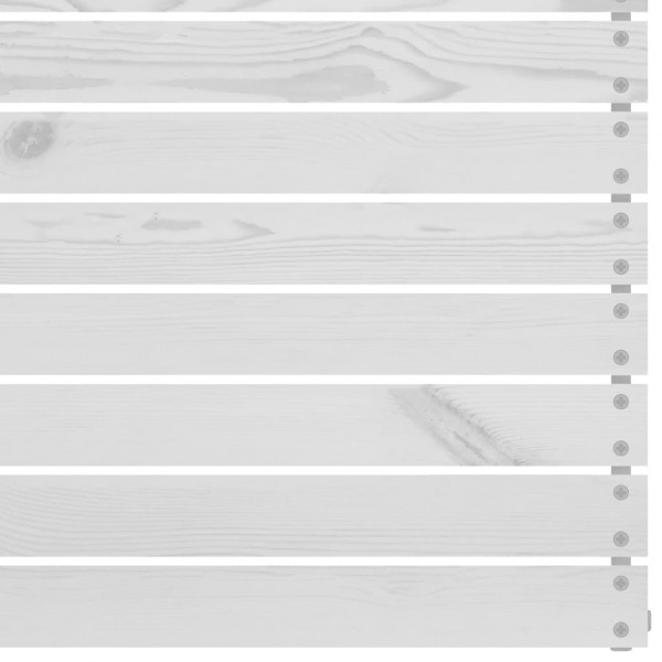 7 pcs conjunto lounge de jardim pinho maciço branco M 5