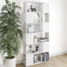 Librería separador madera contrachapada blanco 80x24x186 cm 3
