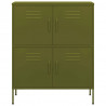 Armario de almacenamiento acero verde oliva 80x35x101.5 cm 3