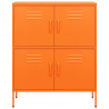 Armario de almacenamiento acero naranja 80x35x101.5 cm 3